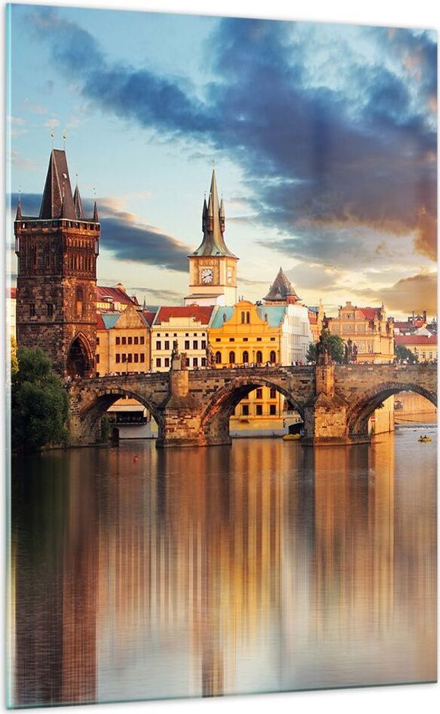 Bilder auf glas - Einteilig - Prag brücke geschichte fluss Produktbild 
