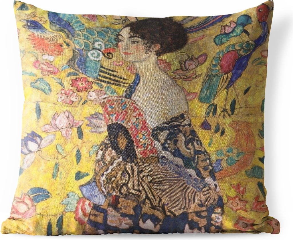 MuchoWow Outdoor Kissen - Judith II - Gemälde von Gustav Klimt - 45x45 cm - Wetterfest - Lounge Kissen - Fotokissen - Dekoratives Kissen