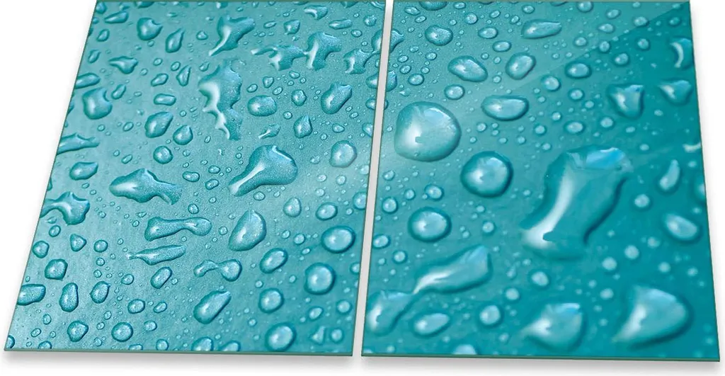 Set 2 Coprifornelli Vetro 40x52 Natural Blue - Protezione Totale