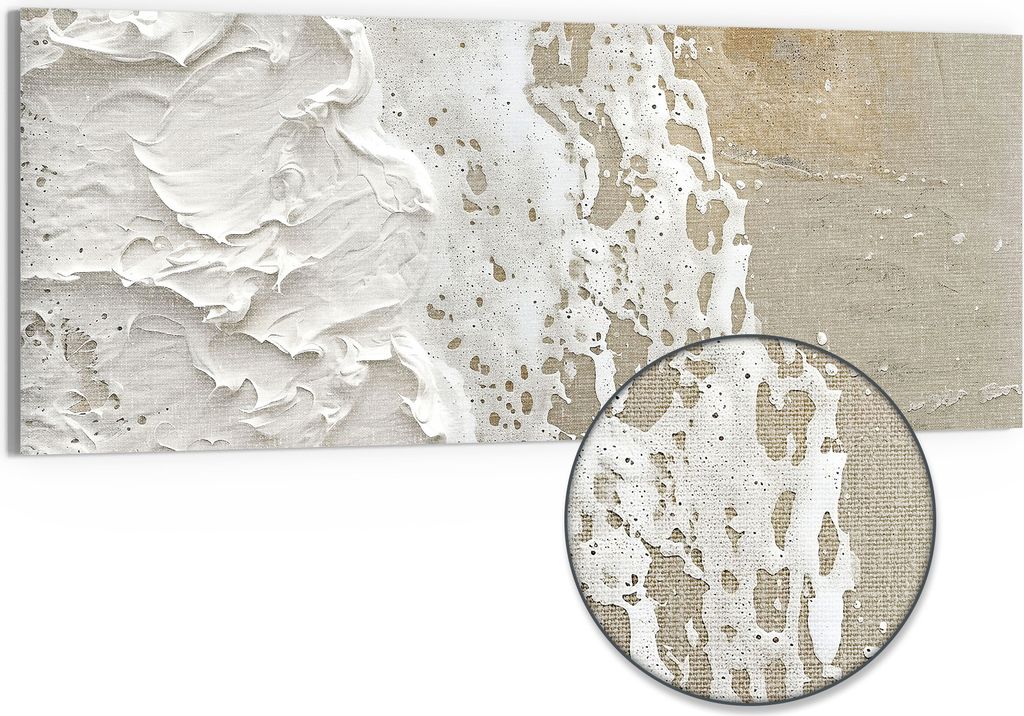 DEQORI Hybrid Leinwand Bild 150x60 cm 'Abstrakte Produktbild 