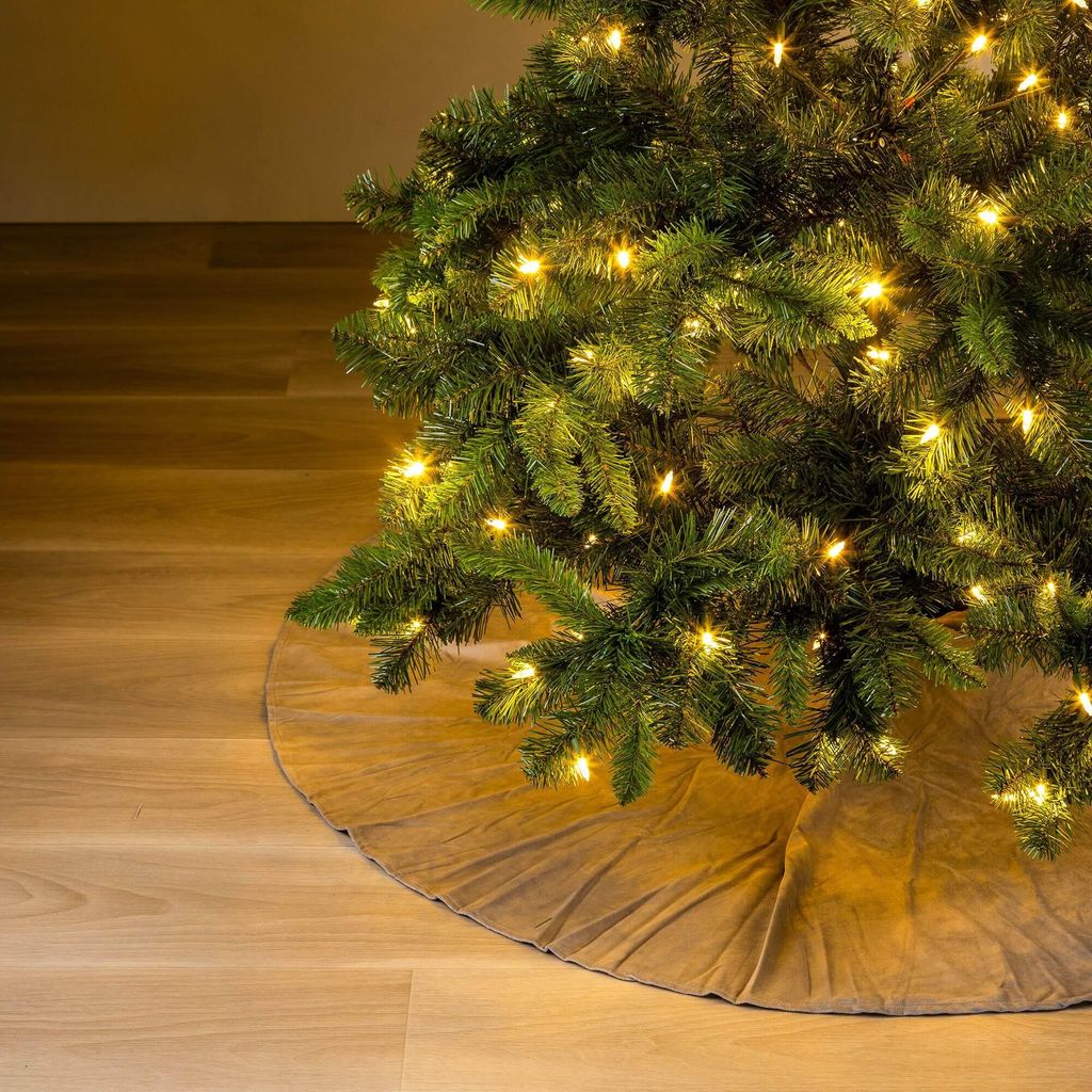LUMI - Weihnachtsbaumdecke Ø120 cm - Samt - Driftwood - Produktbild 