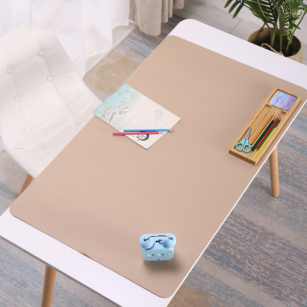 Mauskissen glatte Oberfläche Nicht-Schlupf-Anti-Rutschschutzschutz wasserdichtes Desktop erweitert großer Maus-Pad-Computerzubehör-Aprikose
