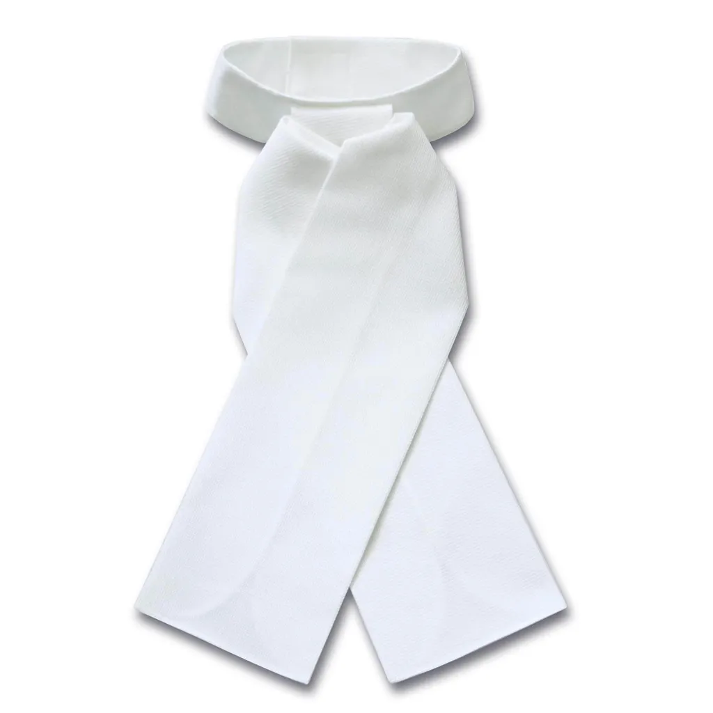 Cravate blanche ajustable E.L.T. One Size - Textile soyeux et robuste - 2