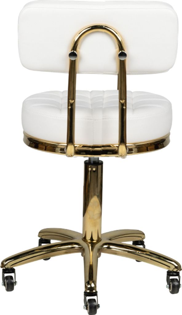 Kosmetikhocker Gold Am-961 Weiß Produktbild 4