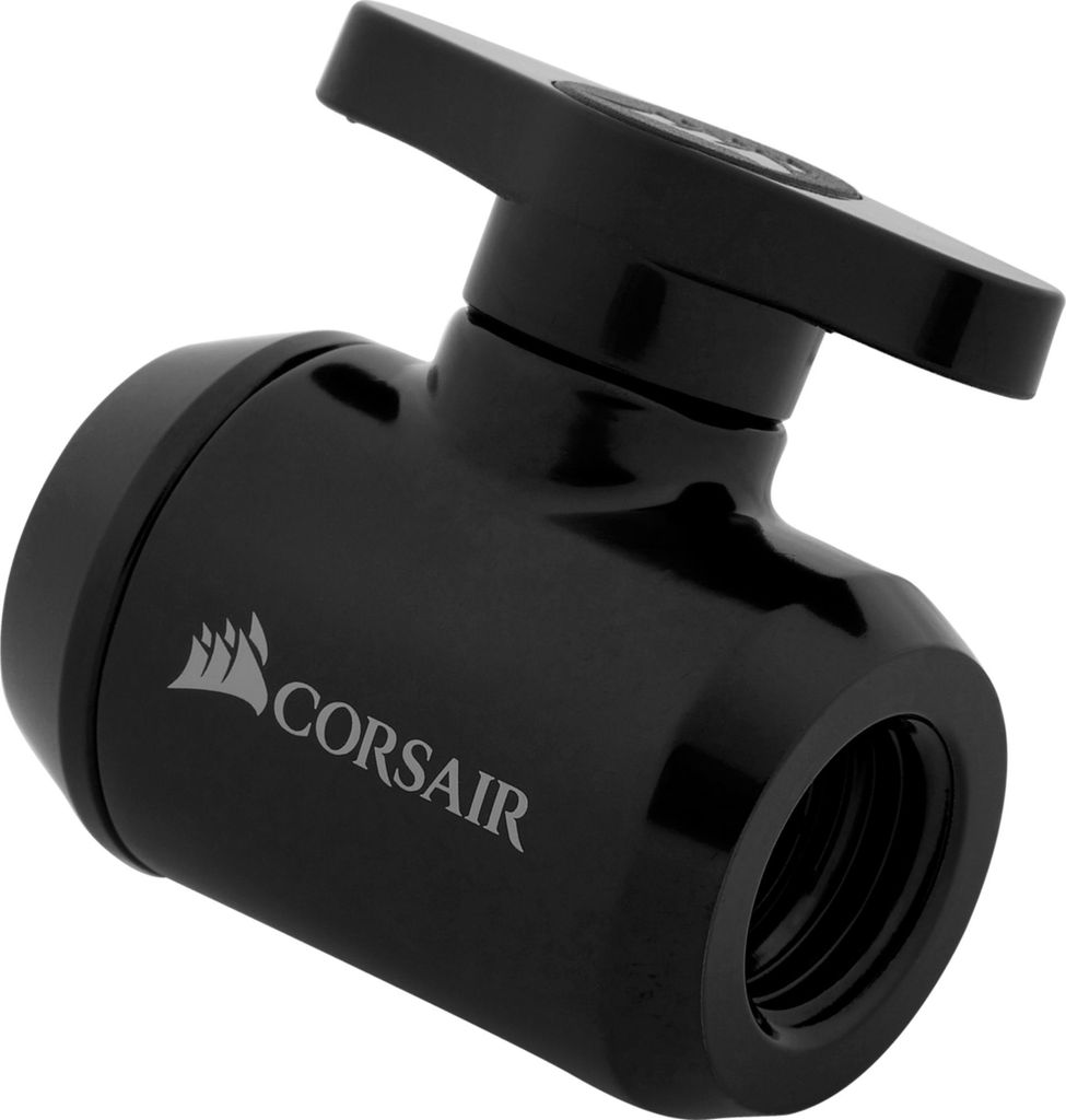 Corsair CX-9055019-WW, Anpassung, Messing, Schwarz, 1/4", Flüssigkeit
