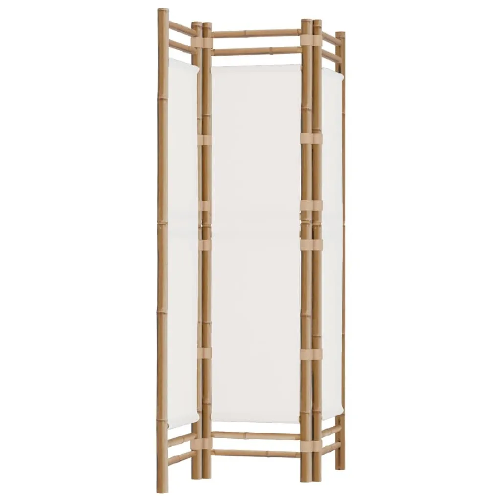 vidaXL Paravent pliable 3 pièces 120 cm en bambou et toile robuste