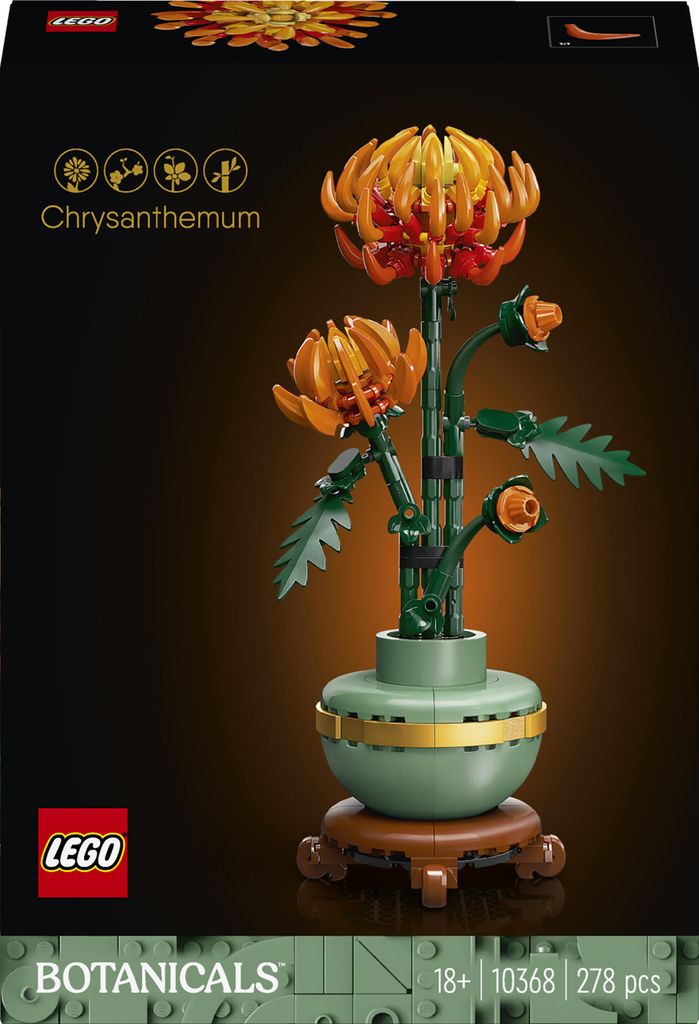 LEGO Icons Chrysant, creatieve bouwset voor volwassenen, Productafbeelding 