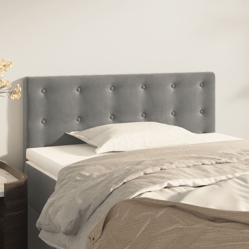 Maison Exclusive - Kopfteil Hellgrau 100x5x78/88 cm Samt