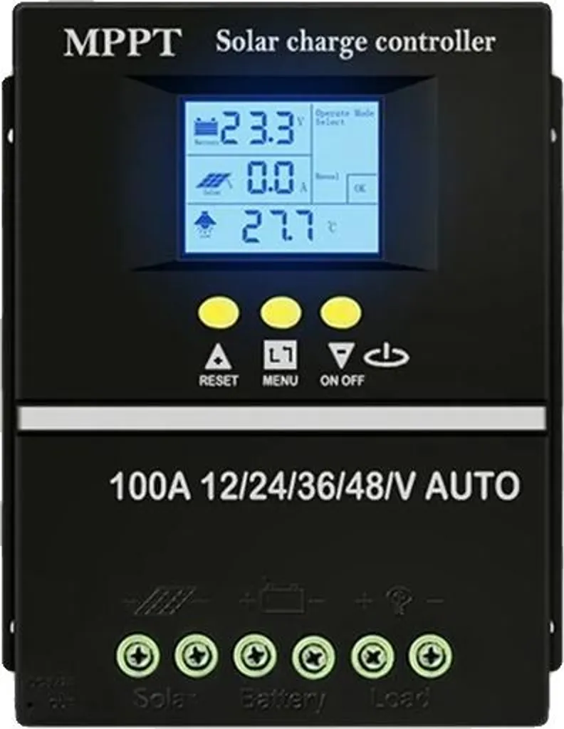 Regolatore Solare 100A 48V Design - Controllo Intelligente Doppia USB