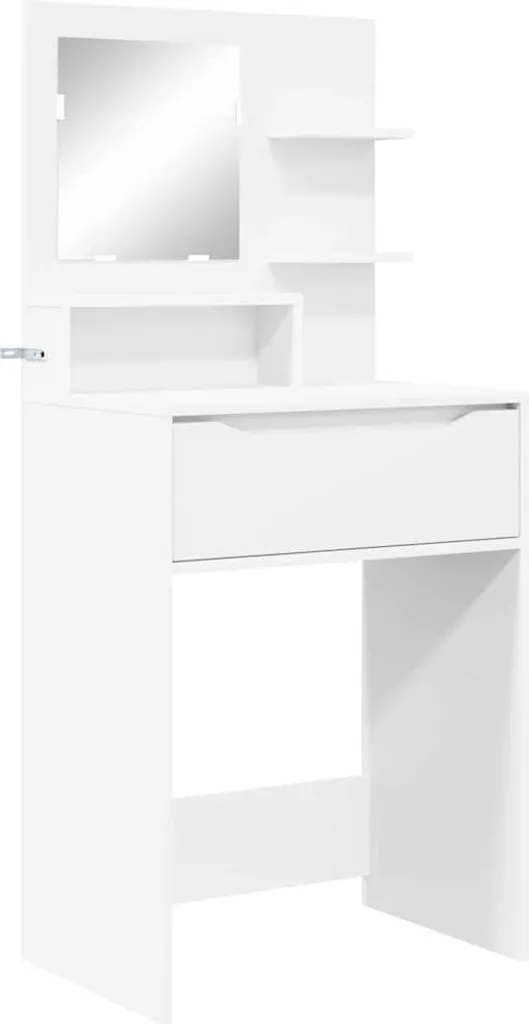 Console Bianca con Scaffali 80x135 cm - Eleganza Funzionale Camera