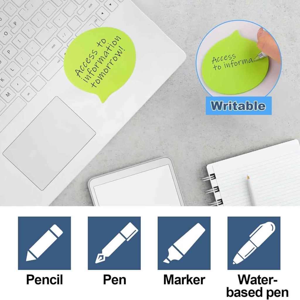 Moderationskarten Selbstklebend, 8 Farben Haftnotizen, Klebezettel Mit Hoher Sichtbarkeit Für Büroorganisation, Lernen Und Haushalt