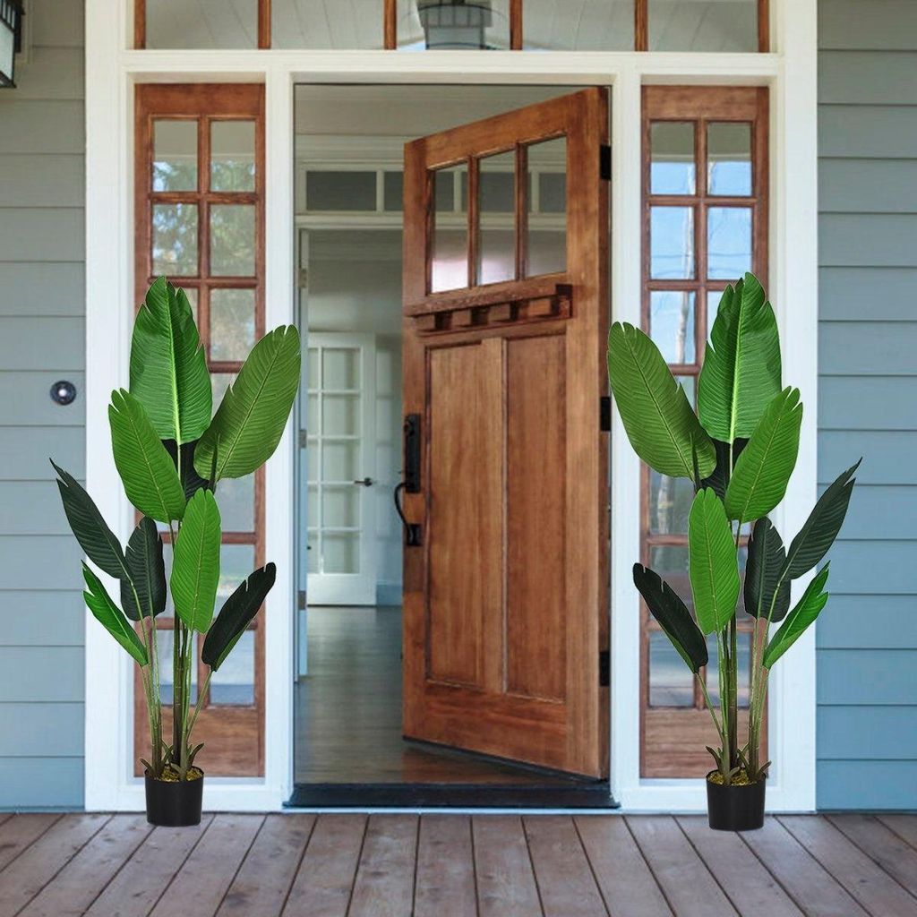 Kunstpflanze Künstliche Grünpflanze 160 cm Tropische Palme Künstliche Monstera Schlangenpflanze