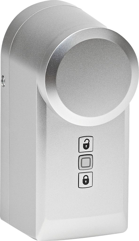 Homematic IP Smart Home Türschlossantrieb, silber, elektronisches Türschloss, Smart Lock nachrüstbar ohne Umbau, Türöffner steuerbar per App, ...