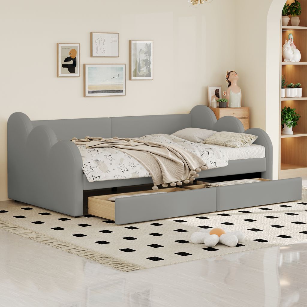 Schlafsofa mit Bettfunktion, LED-Beleuchtung, Lattenrost, Produktbild 