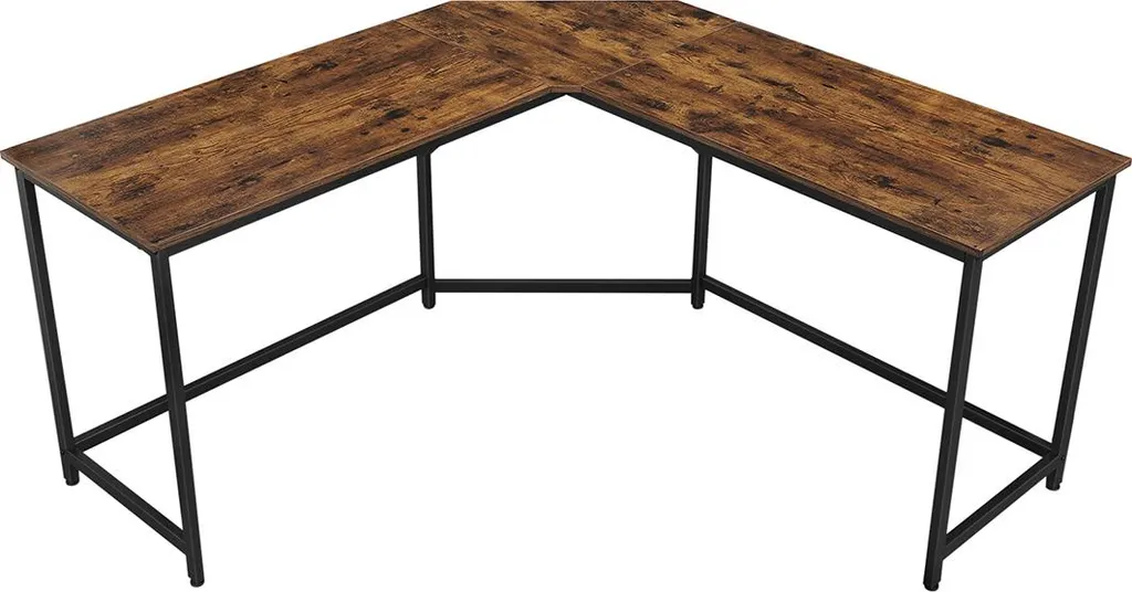 Grand bureau d'angle pour ordinateur - Table de travail ergonomique en L