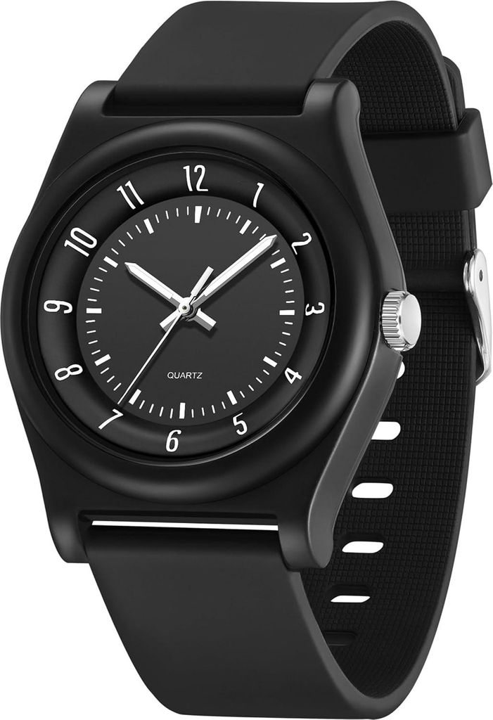 Watch Armbanduhr Damen Herren Analog Quarz Uhr Mädchen Jungen Sportuhr 50M Wasserdicht Frauen Uhr Silikonarmband Leuchtzeiger Casual