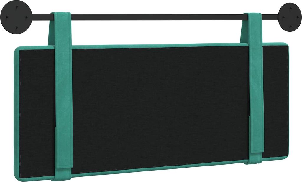 vidaXL Hängevorderseite Wandmontiert Türkis 110 x 55 x 5 cm Samt