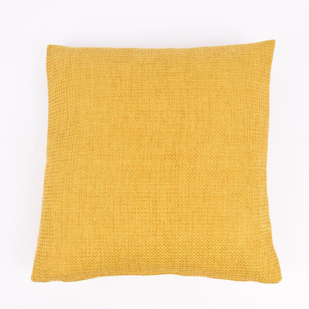 Kissenhülle Dallas Strukturstoff uni senf gelb 40x40cm Produktbild 