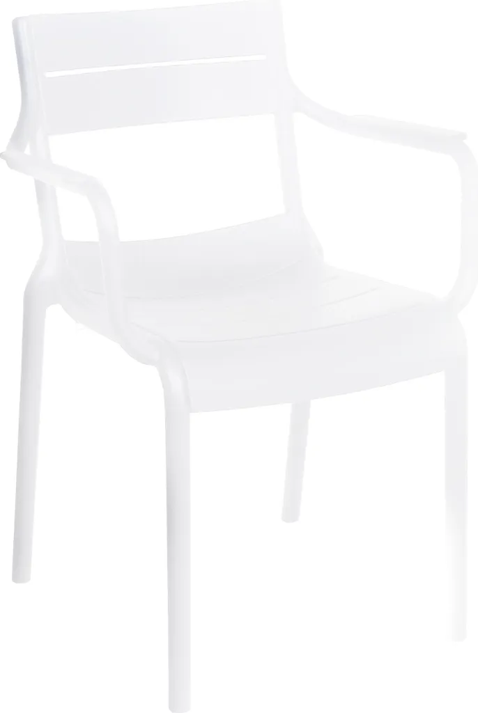 Fauteuil terrasse en plastique blanc Oviala Paname : Robuste et Chic