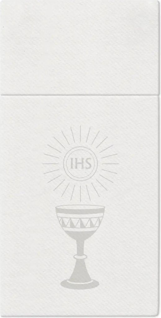 Premium Airlaid Besteck-Serviettenbeutel, Communion3, 40 x 40 cm 25 Stück.