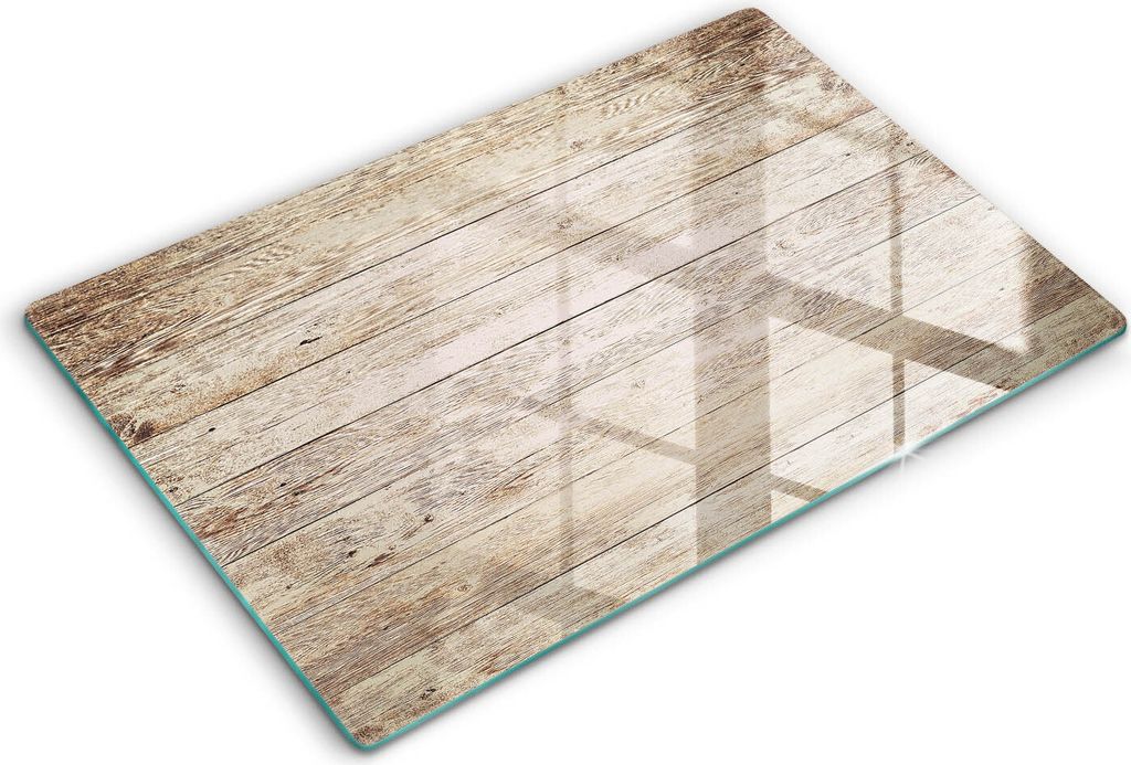 Abdeckung Glas - Küchenabdeckung - 80x52 cm - Abdeckplatte -Holzbretter