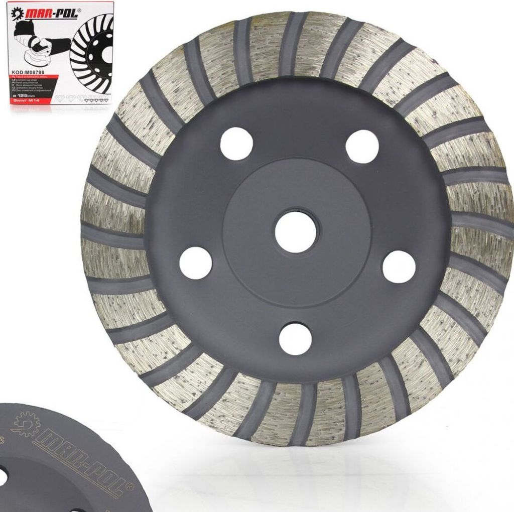 MAR-POL Kotouč brusný diamantový na beton 125mm, M14, turbo Obrázek produktu 