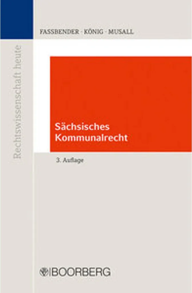Manuel Juridique Sächsisches Kommunalrecht pour Collectivités de Saxe
