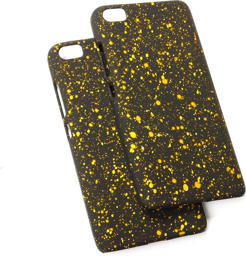Handy Hülle Schutz Case Bumper Schale für Xiaomi Mi 5 3D Sterne Gelb