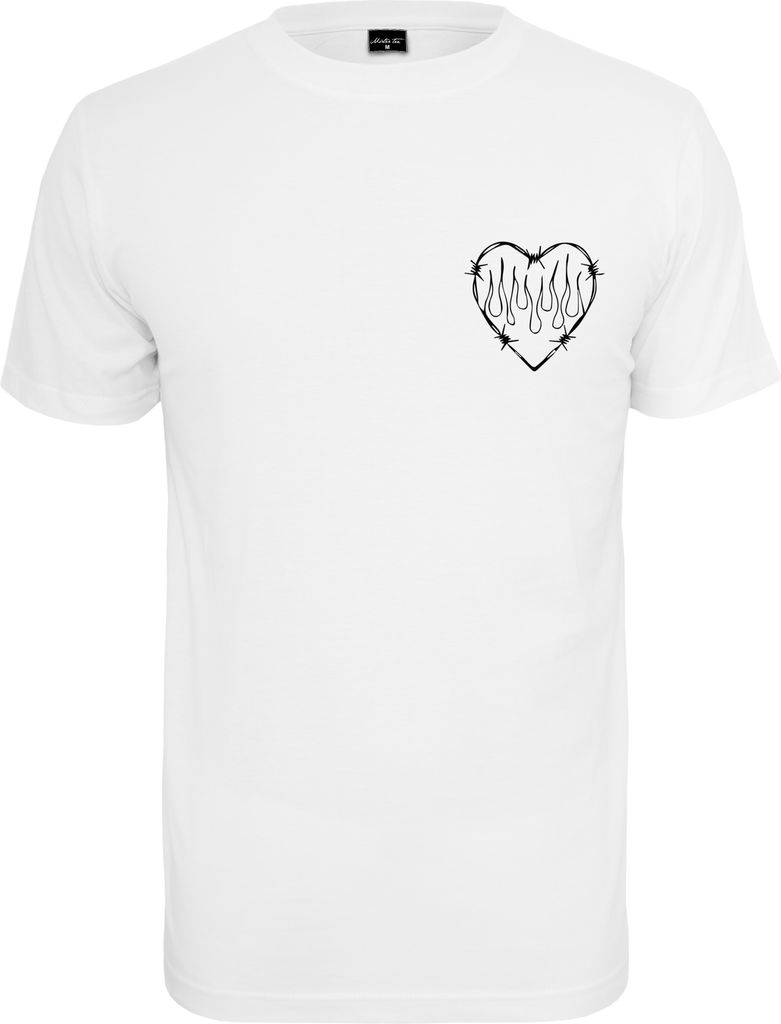 Mister Tee Burning Hearts Kurzarm-t-shirt Weiß XS Mann Weiß XS