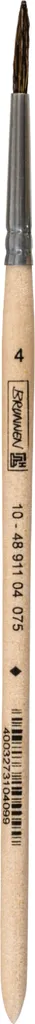 Brunnen 104891104 Lot de 12 Pinceaux n°4 Poils de Poney pour École