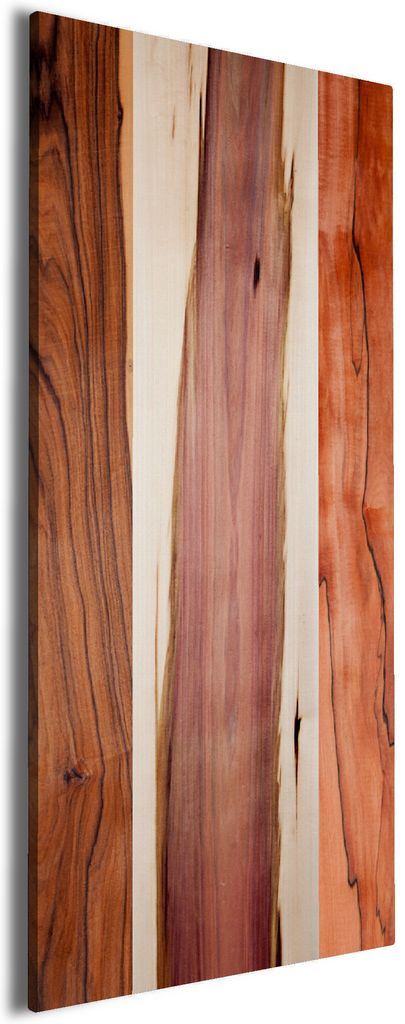 Wallario Premium Leinwandbild Holzmuster - Oberfläche mit Holzmaserung VIII in Größe 80 x 200 cm