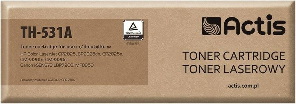 Actis TH-531A Toner (replacement for HP 304A CC531A Canon CRG-718C; Standard; 3000 pages; cyan)