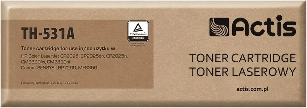 Actis TH-531A Toner (replacement for HP 304A CC531A Canon CRG-718C; Standard; 3000 pages; cyan)
