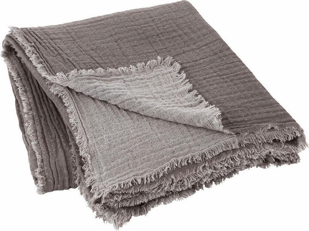 Blomus Decke Double, Wolldecke, Sofadecke, Kuscheldecke, Baumwolle, Fungi, 130 x 200 cm, 66533
