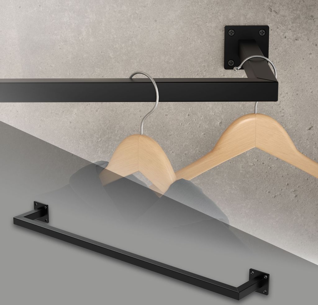 ML-Design obdĺžnikový vešiak na šaty na stenu, 12x90 cm, Obrázok produktu 