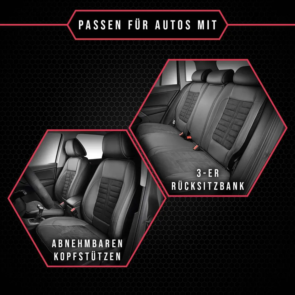 Coprisedili Auto Universali SQ20 Beige: Compatibili Con Airbag, In Similpelle Con Dettagli Glitterati
