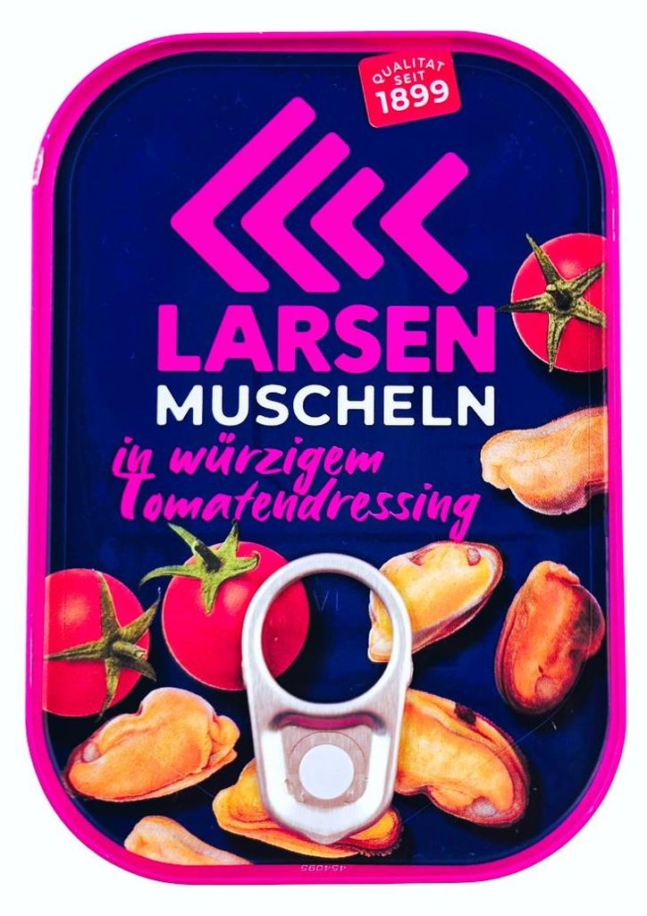 LARSEN Muscheln in würzigem Tomatendressing 110g Produktbild 