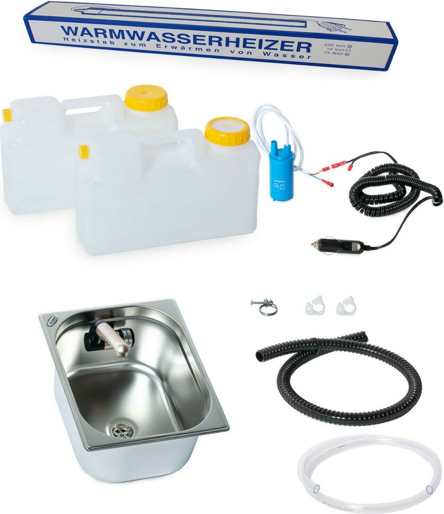 Miniküche Verkaufsstand Bausatz Camping Spüle 325x265x150mm T4 T5 T6 Warmwasser