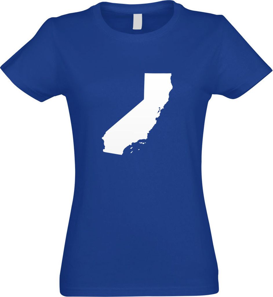 Kiwistar - T-Shirt tailliert - Damen - royal - USA - Kalifornien Sacramento - mit Motiv Bedruckt - Funshirt Design - Sport - Freizeit - Damen - XL