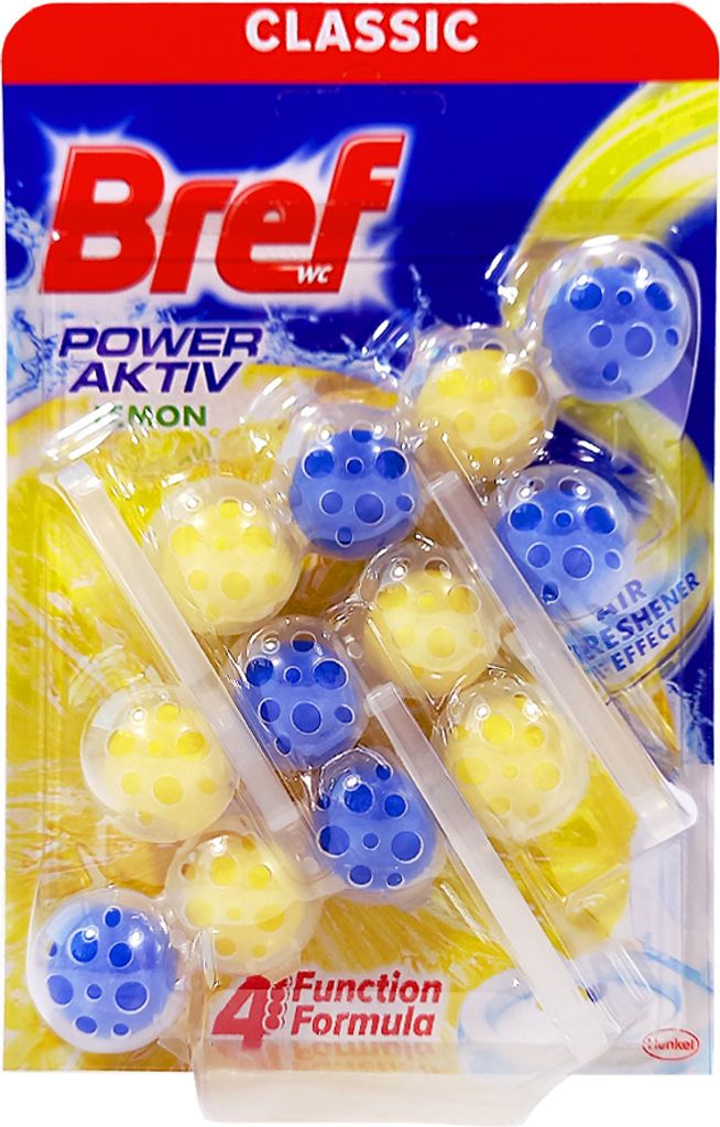 Bref WC Power Aktiv 4 Fach Kraft Lemon Duft 3 x 50gr WC Produktbild 2