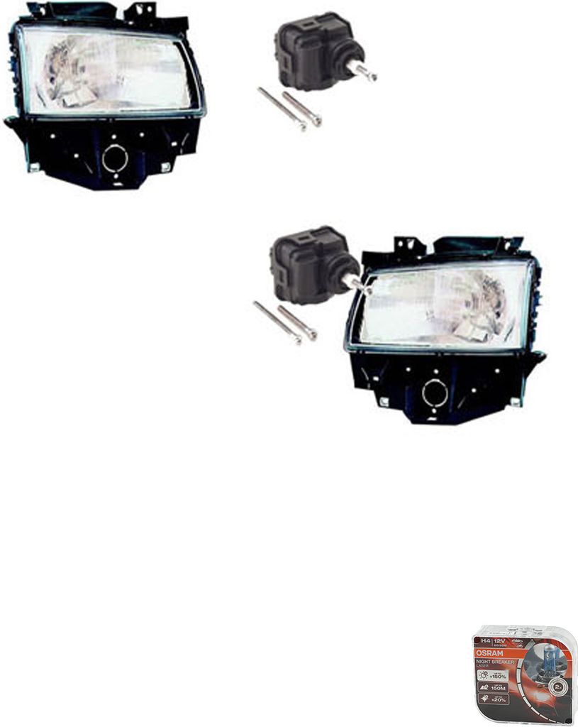 Johns, Scheinwerfer + Osram Night Breaker Laser passend für VW Transporter T4 96-03 L R 1H0941295E 1H0941295C 4A0941295 7D1941009H 7D1941009E 7019...