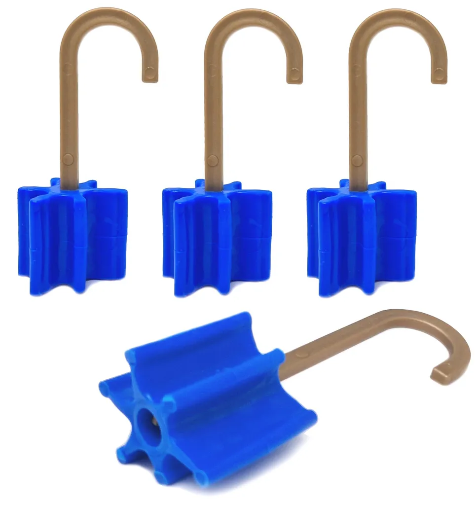 4 Butées en caoutchouc bleu pour portes et fenêtres - Calage anti-claquement