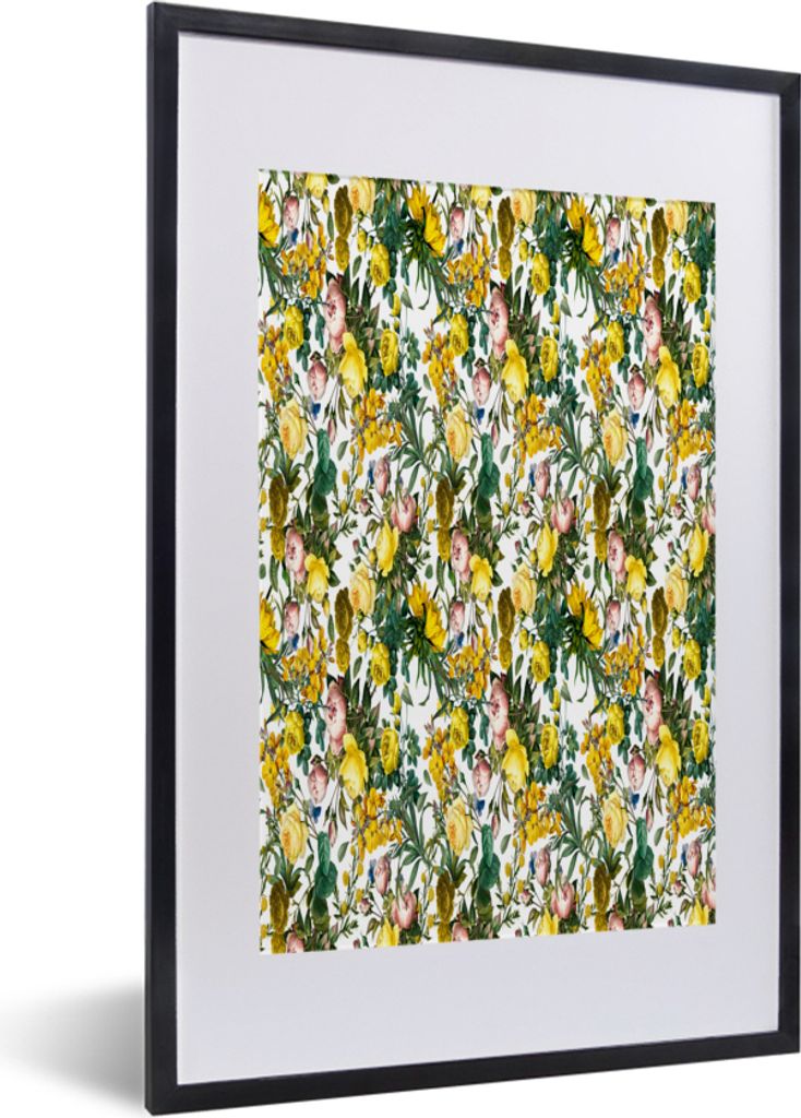 MuchoWow® MuchoWow® Gerahmtes Poster Rosen - Sonnenblume - Produktbild 