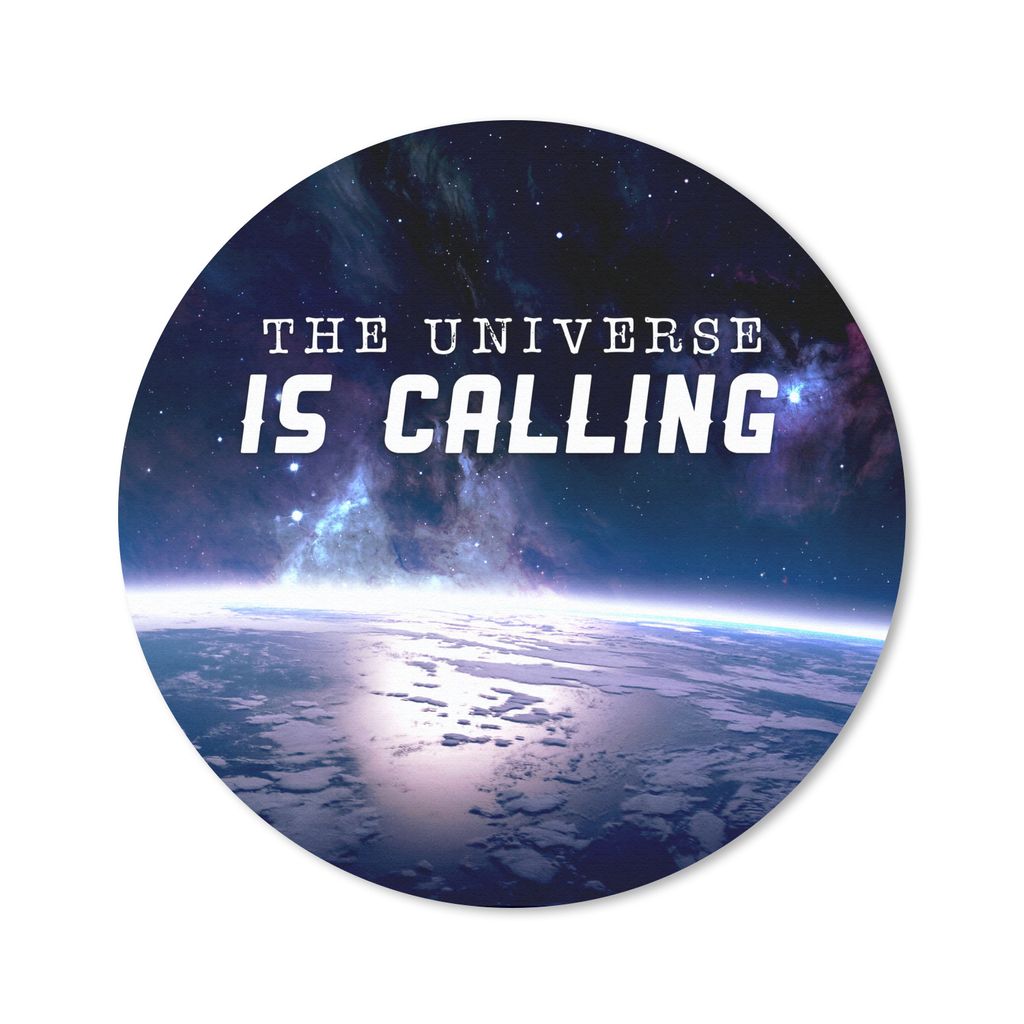 MuchoWow Mauspad Mousepad Weltraum - Zitate - Sprichwörter - 'Das Universum ruft' - Junge - Jungen - Kinder - Kinder 30x30 cm - Mousepads - Maus...