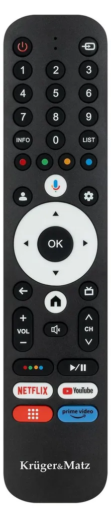 Télécommande de remplacement pour Google TV Kruger&Matz haute qualité