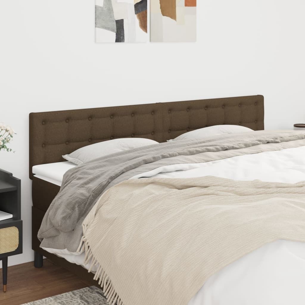 "2026 Promotion" Kopfteil modernee 2 Stk. - Dunkelbraun 100x5x78/88 cm Stoff - Bettkopfteil CC20854