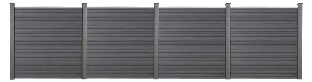 HOME DELUXE WPC Sichtschutzzaun CALLADO - 4 x Element + 5 x Produktbild 