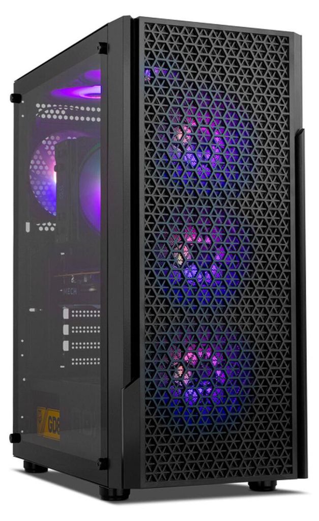 NOX Infinity Beta, Midi Tower, PC, Schwarz, ATX, ITX, micro ATX, SPCC, Stahl, Gehärtetes Glas, Gaming