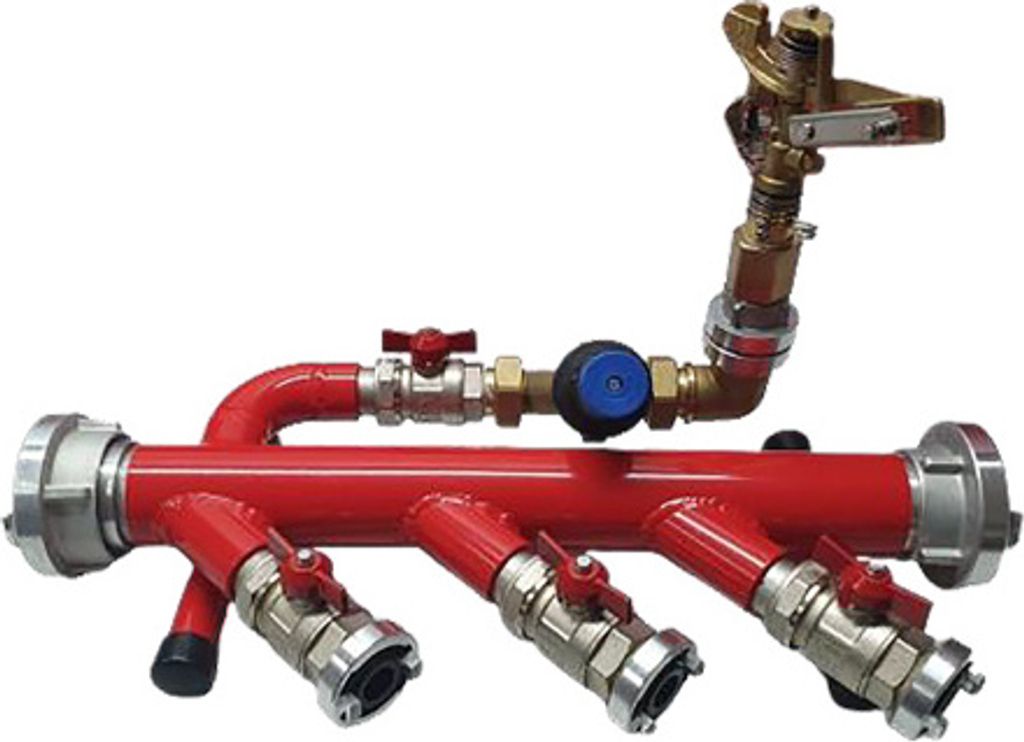 MBS-FIRE Euro-Waldbrandverteiler C-C mit Sprinkler und 3 mal Storz D absperrbar