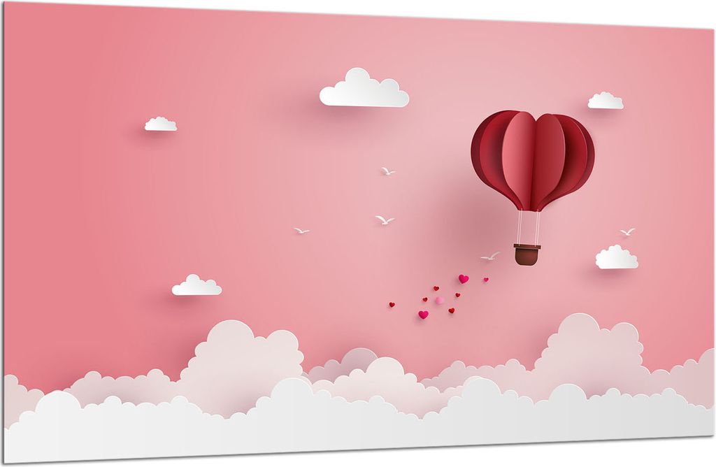 Herdabdeckplatte Glaskeramikkochfeld-Abdeckung Spritzschutz Glas 80x52 Ballon